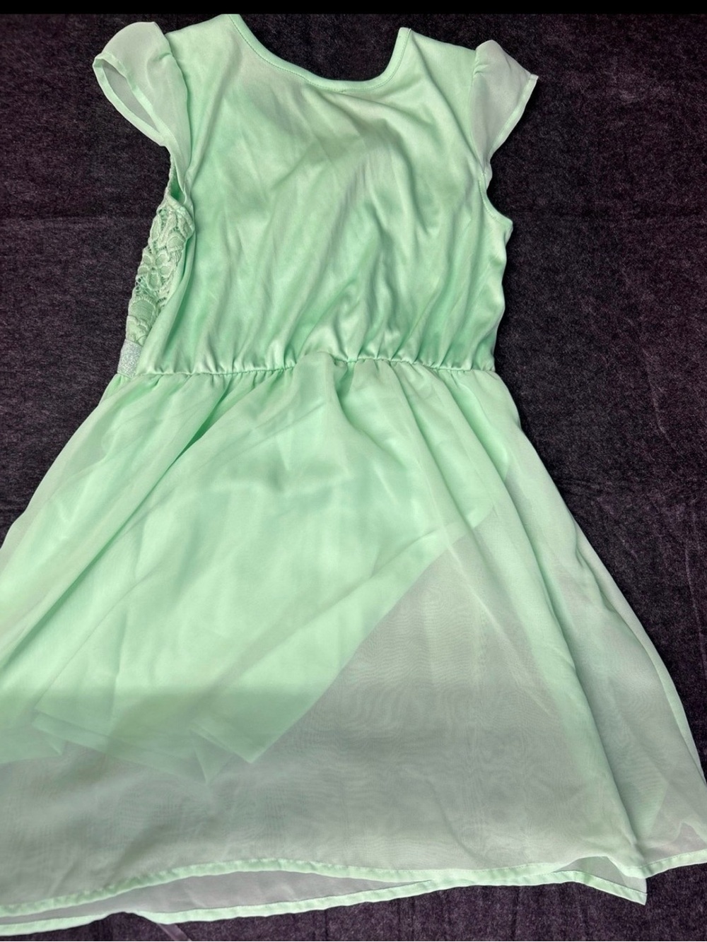 Faded Glory Mint Green Chiffon Casual Dress
